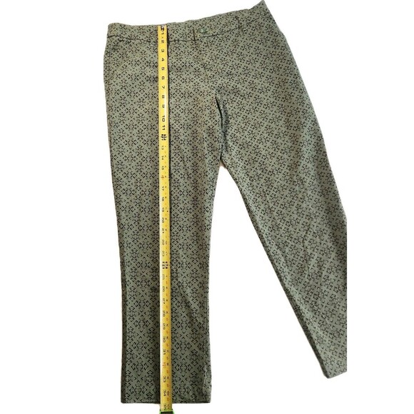 Patagonia Women’s Cropped Pants Size 8 Green Black Print Cotton Mid-Rise Pockets - Picture 5 of 8